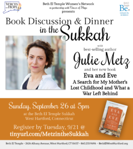 Book Discussion and Dinner in the Sukkah